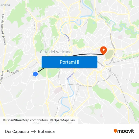 Dei Capasso to Botanica map