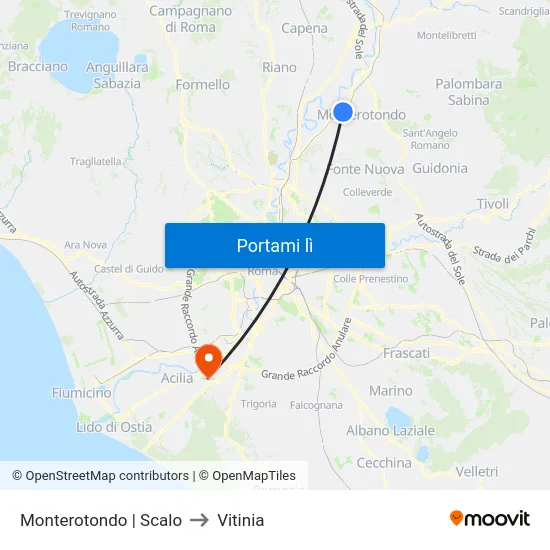 Monterotondo | Scalo to Vitinia map