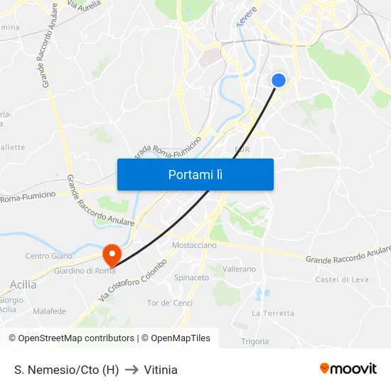 S. Nemesio/Cto (H) to Vitinia map