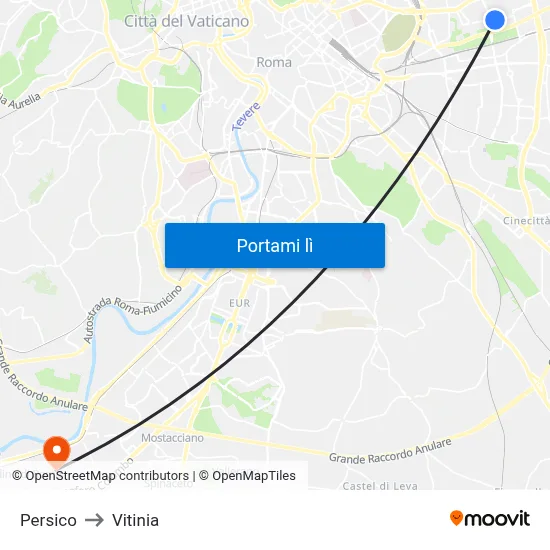 Persico to Vitinia map