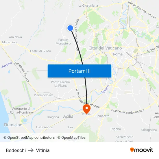 Bedeschi to Vitinia map