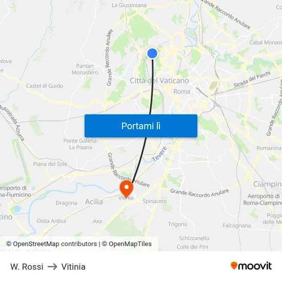 W. Rossi to Vitinia map