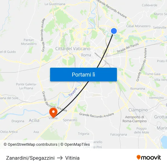 Zanardini/Spegazzini to Vitinia map