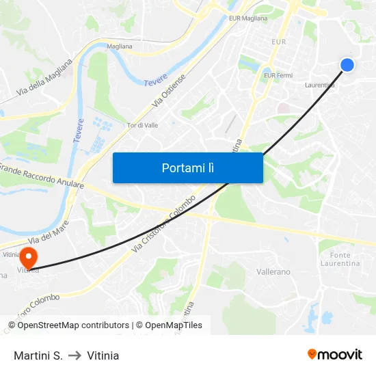Martini S. to Vitinia map