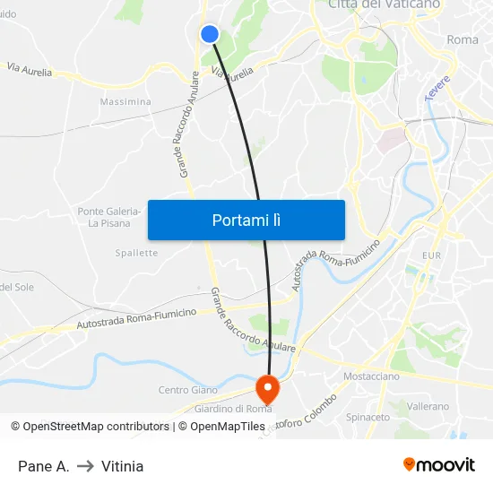 Pane A. to Vitinia map