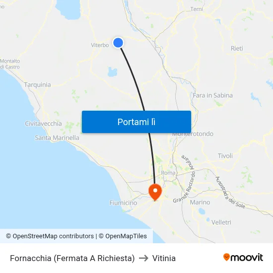 Fornacchia (Fermata A Richiesta) to Vitinia map