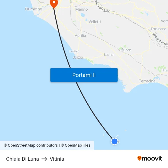 Chiaia Di Luna to Vitinia map
