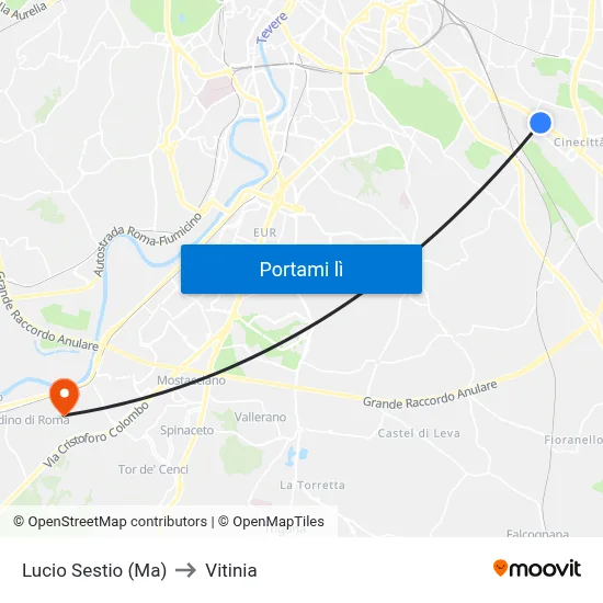 Lucio Sestio (Ma) to Vitinia map