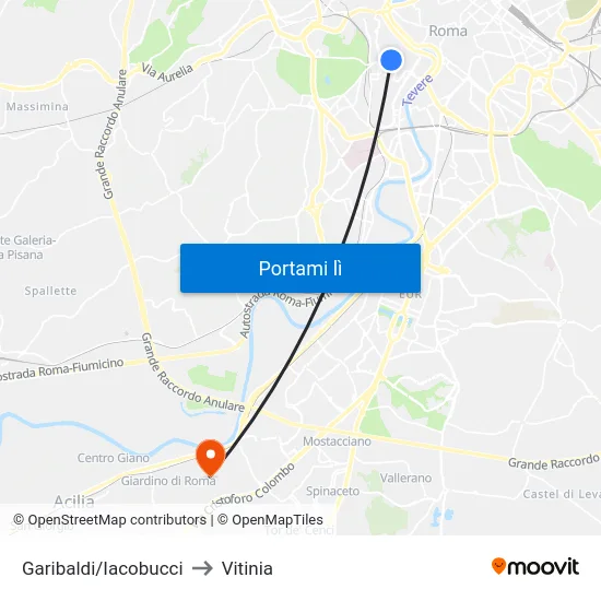 Garibaldi/Iacobucci to Vitinia map