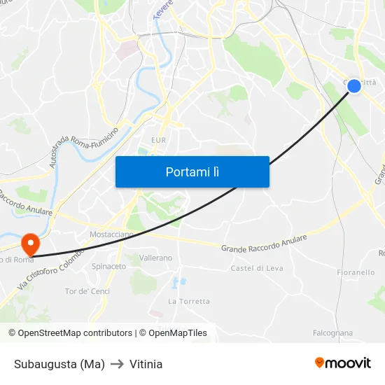 Subaugusta (Ma) to Vitinia map