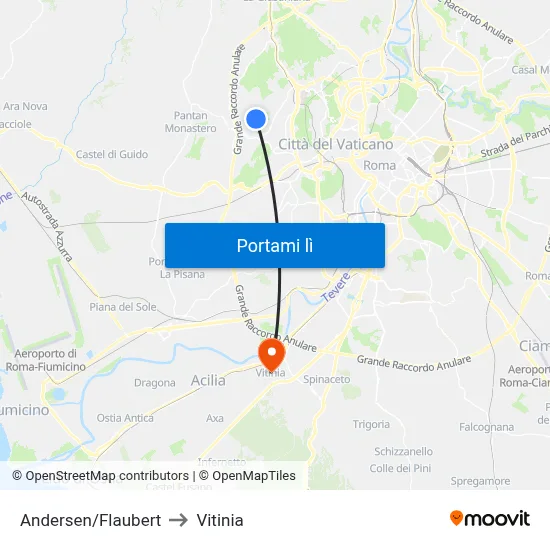 Andersen/Flaubert to Vitinia map