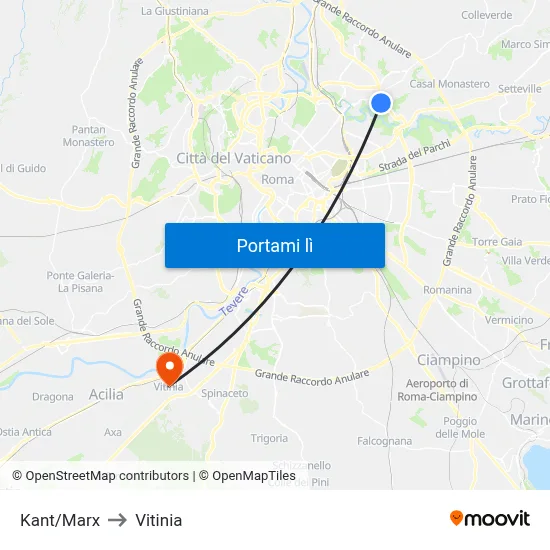 Kant/Marx to Vitinia map