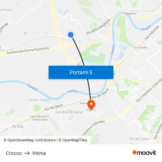 Crocco to Vitinia map