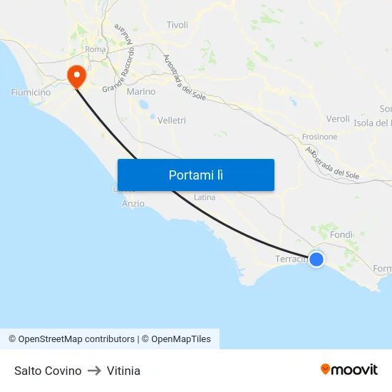 Salto Covino to Vitinia map