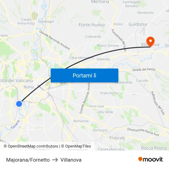 Majorana/Fornetto to Villanova map