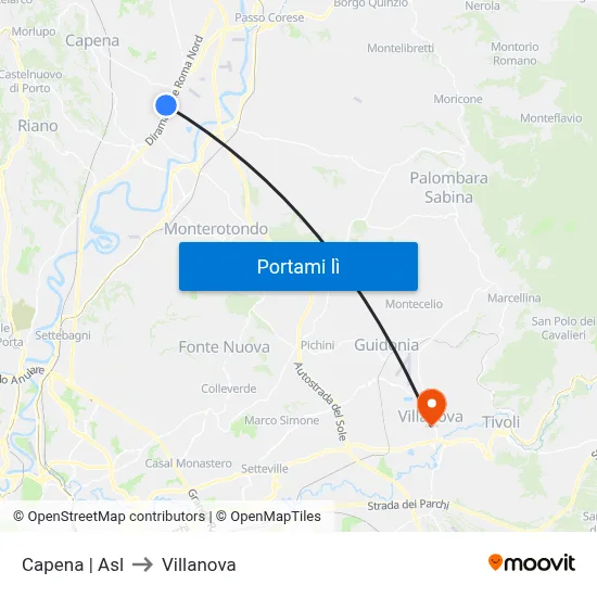 Capena | Asl to Villanova map
