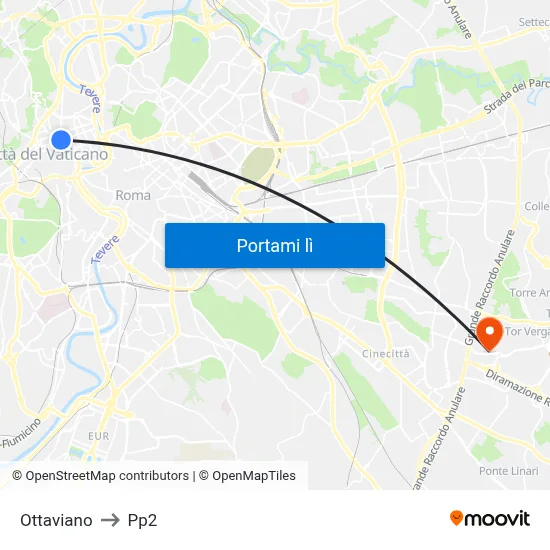 Ottaviano to Pp2 map