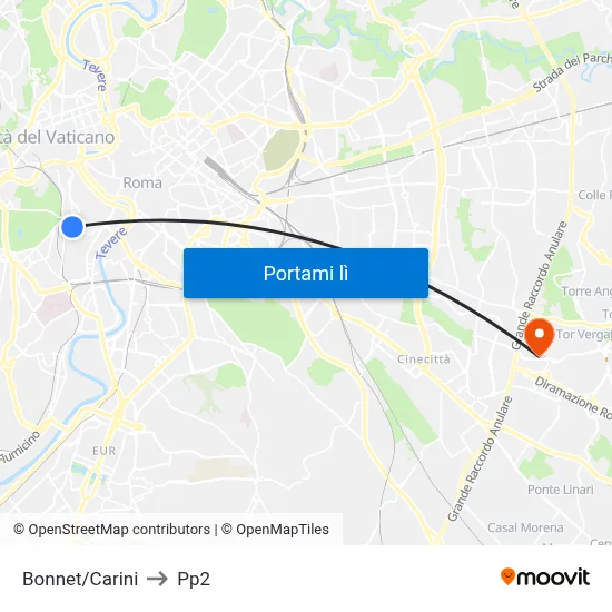 Bonnet/Carini to Pp2 map