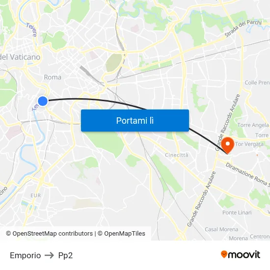Emporio to Pp2 map