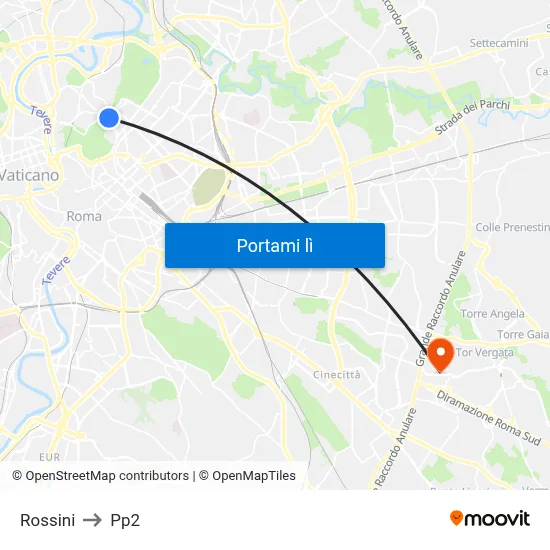 Rossini to Pp2 map
