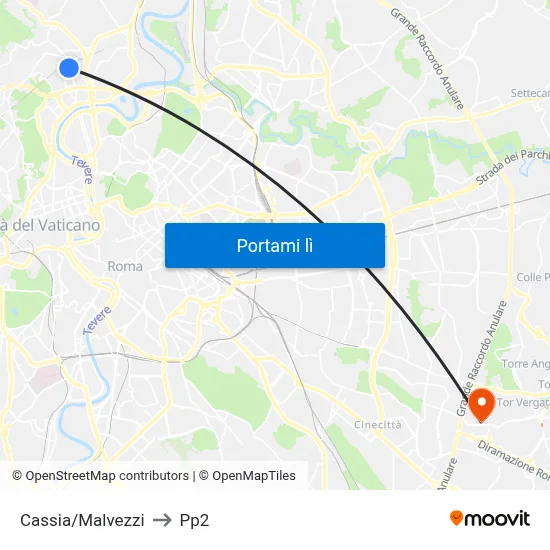 Cassia/Malvezzi to Pp2 map