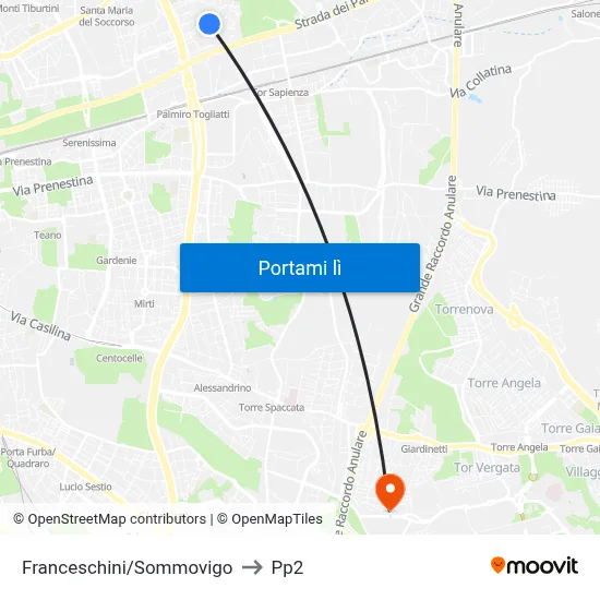 Franceschini/Sommovigo to Pp2 map