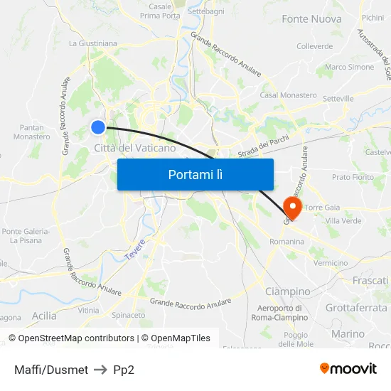 Maffi/Dusmet to Pp2 map