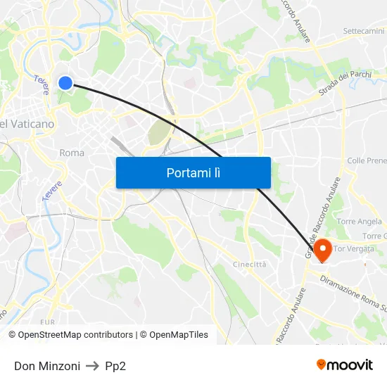 Don Minzoni to Pp2 map