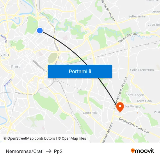 Nemorense/Crati to Pp2 map