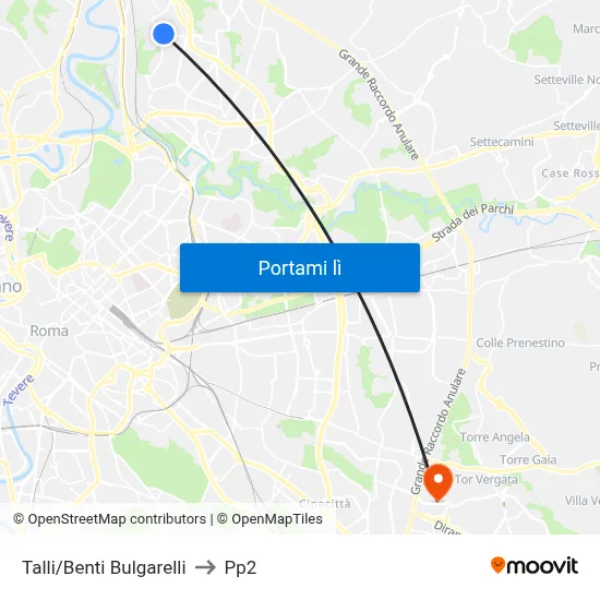 Talli/Benti Bulgarelli to Pp2 map