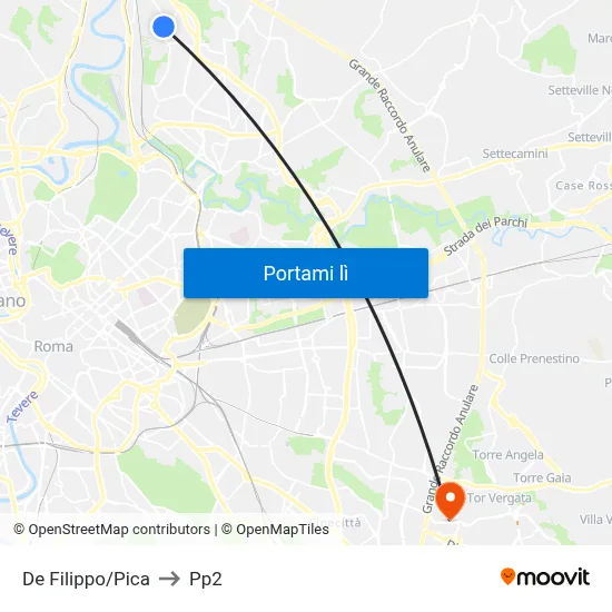 De Filippo/Pica to Pp2 map