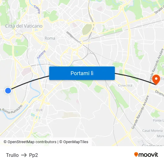 Trullo to Pp2 map