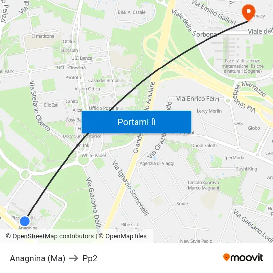 Anagnina (Ma) to Pp2 map