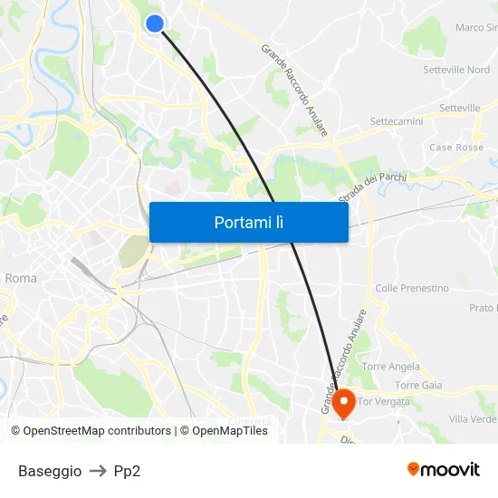 Baseggio to Pp2 map