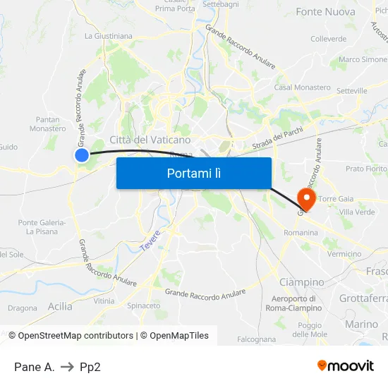 Pane A. to Pp2 map