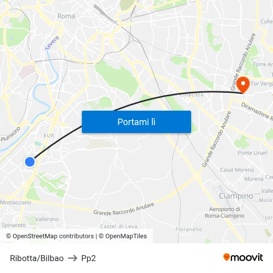 Ribotta/Bilbao to Pp2 map
