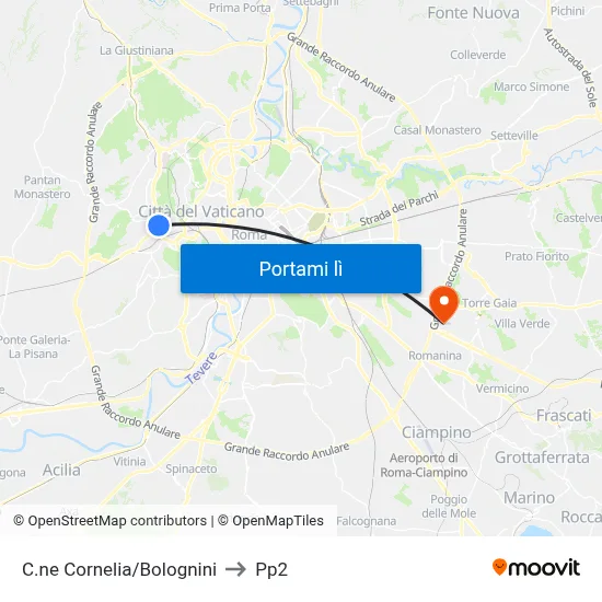 C.ne Cornelia/Bolognini to Pp2 map