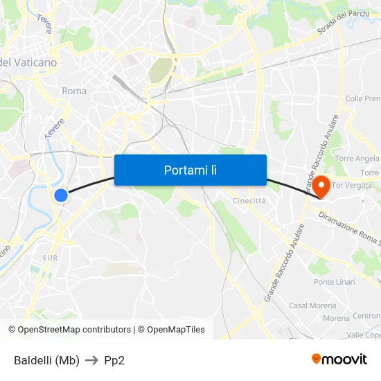 Baldelli (Mb) to Pp2 map