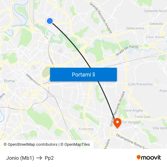 Jonio (Mb1) to Pp2 map