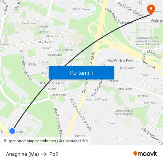 Anagnina (Ma) to Pp2 map