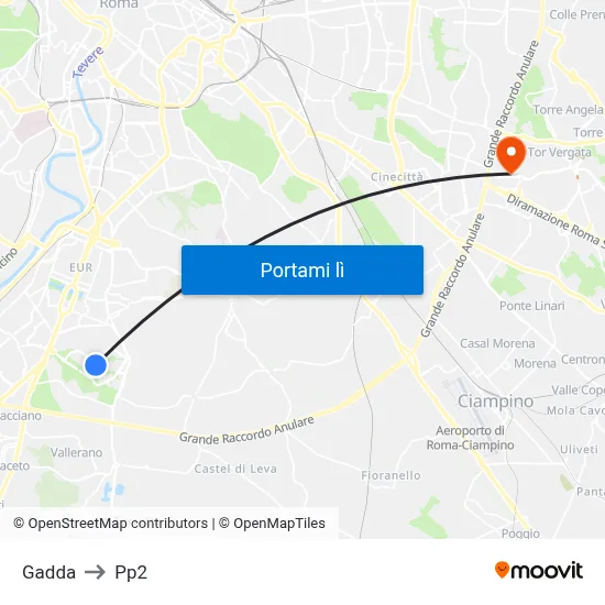 Gadda to Pp2 map