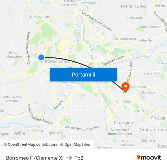 Borromeo F./Clemente XI to Pp2 map