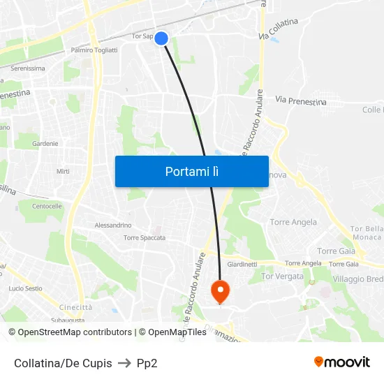 Collatina/De Cupis to Pp2 map