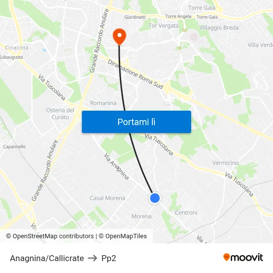 Anagnina/Callicrate to Pp2 map