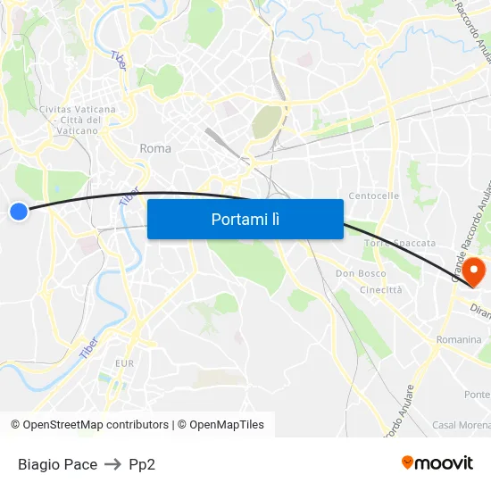 Biagio Pace to Pp2 map