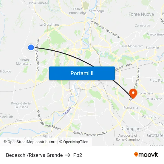Bedeschi/Riserva Grande to Pp2 map