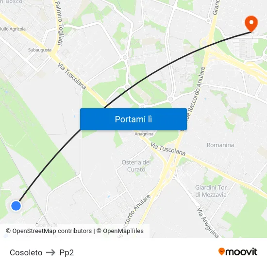 Cosoleto to Pp2 map
