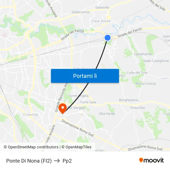 Ponte Di Nona (Fl2) to Pp2 map