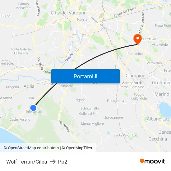 Wolf Ferrari/Cilea to Pp2 map