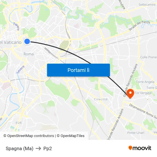 Spagna (Ma) to Pp2 map